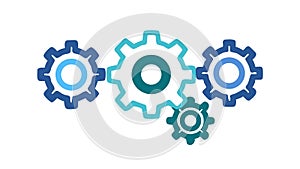 Interlocking Gears Mechanism, Teamwork, Process Efficiency, vector design Generative AI