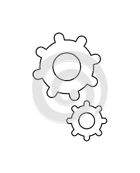 Interlocking gears representing teamwork, collaboration, and mechanical processes in engineering