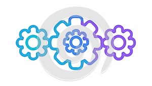Interlocking Gears for Teamwork and Mechanical Collaboration, vector design Generative AI
