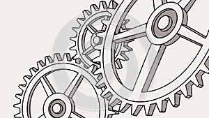 Interlocking Gears: Teamwork and Process, vector design Generative AI