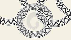 Interlocking geometric chain pattern, intricate decorative design, vector design Generative AI