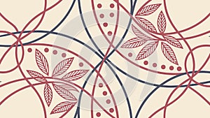 Interlocking Geometric Circular Flow Pattern, vector design Generative AI