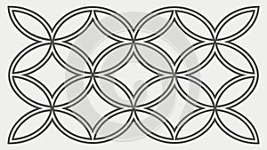 Interlocking Geometric Circular Pattern Design, vector design Generative AI