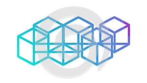 Interlocking Geometric Cube Abstract Structure Vector, vector design Generative AI