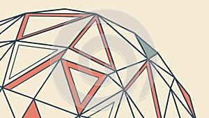 Interlocking Geometric Dome: Abstract Architectural Form, vector design Generative AI