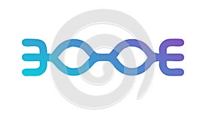 Interlocking Geometric E-Shapes, Abstract Connectivity Design Vector, vector design Generative AI