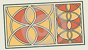 Interlocking Geometric Floral Pattern Vector, vector design Generative AI