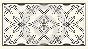 Interlocking Geometric Floral Pattern Vector Ornamental Design, vector design Generative AI