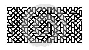 Interlocking Geometric Grid Maze Pattern Background, vector design Generative AI