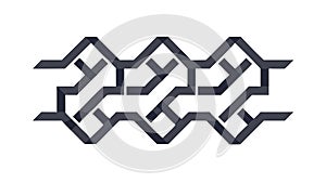 Interlocking Geometric Grid Maze Pattern, vector design Generative AI