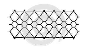 Interlocking Geometric Grid Pattern, vector design Generative AI