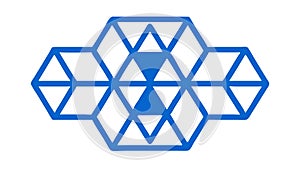 Interlocking Geometric Hexagons Abstract Pattern, vector design Generative AI