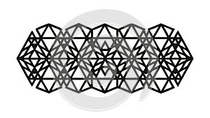 Interlocking Geometric Honeycomb Pattern, vector design Generative AI