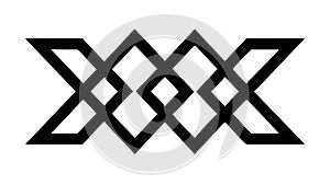 Interlocking Geometric Knot Pattern, Abstract Modern Design Vector, vector design Generative AI