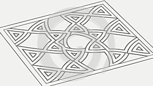 Interlocking Geometric Lattice Pattern Abstract Vector, vector design Generative AI