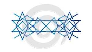 Interlocking Geometric Lines: Abstract Network Pattern, vector design Generative AI