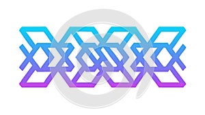 Interlocking Geometric Loop Pattern Abstract Gradient Vector, vector design Generative AI