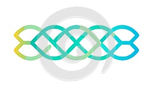 Interlocking Geometric Loops Vector Pattern, vector design Generative AI