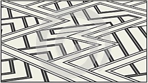 Interlocking Geometric Maze Pattern, Abstract Background Design, vector design Generative AI