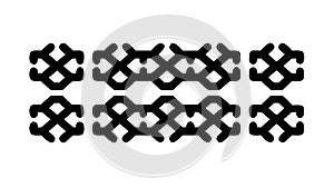 Interlocking Geometric Pattern Abstract Decorative Elements Vector, vector design Generative AI