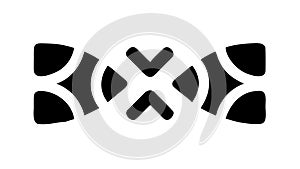 Interlocking Geometric Pattern, Abstract Graphic Design, vector design Generative AI