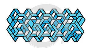 Interlocking Geometric Pattern, Abstract Lattice Design Element, vector design Generative AI