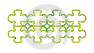 Interlocking Geometric Pattern, Abstract Puzzle Design Element, vector design Generative AI