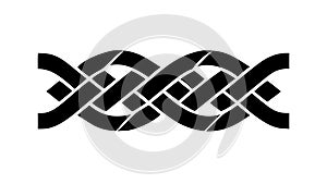 Interlocking Geometric Pattern Abstract Wave Design Vector, vector design Generative AI