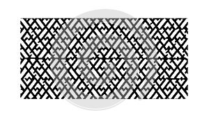 Interlocking Geometric Pattern, Black & White Abstract Design, vector design Generative AI