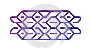 Interlocking Geometric Pattern Icon, Abstract Design and Texture, vector design Generative AI