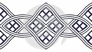 Interlocking Geometric Pattern, Modern Abstract Design, vector design Generative AI