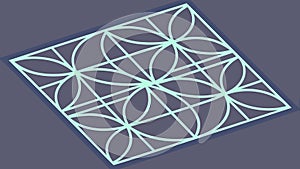 Interlocking Geometric Pattern, Modern Design Abstract Art, vector design Generative AI