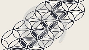 Interlocking Geometric Petal Pattern Vector Background, vector design Generative AI