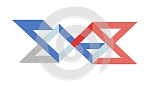 Interlocking Geometric Shapes: Abstract Colorful Vector Design, vector design Generative AI