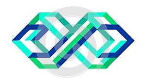 Interlocking Geometric Shapes Abstract Design, vector design Generative AI