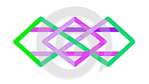 Interlocking Geometric Shapes, Abstract Pattern Design, vector design Generative AI