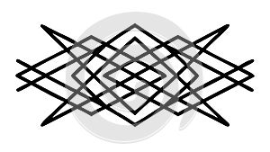 Interlocking Geometric Shapes Abstract Pattern, vector design Generative AI