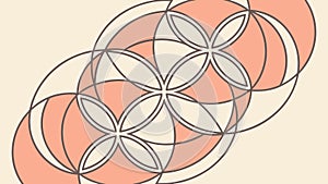 Interlocking Geometric Shapes Seamless Pattern Design, vector design Generative AI