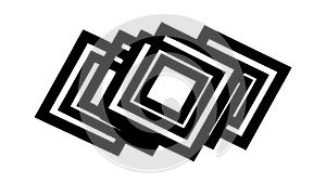 Interlocking Geometric Squares Abstract Art, vector design Generative AI