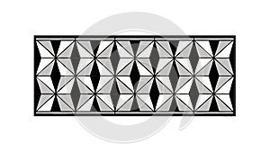 Interlocking Geometric Squares Pattern, Abstract Design Element, vector design Generative AI