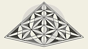 Interlocking Geometric Triangle Pattern, Abstract Design, vector design Generative AI