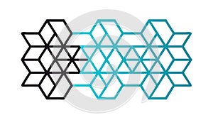 Interlocking Geometric Triangle Pattern Vector, vector design Generative AI