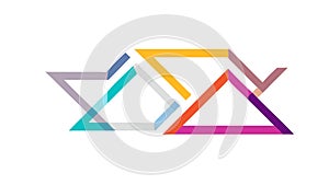 Interlocking Geometric Triangles Abstract Pattern Vector, vector design Generative AI