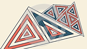 Interlocking geometric triangles, intricate abstract pattern, vector design Generative AI