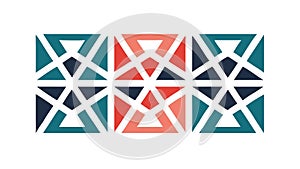 Interlocking Geometric Triangles Pattern, Abstract Wave, vector design Generative AI