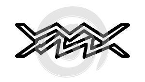 Interlocking Geometric Zigzag Pattern, vector design Generative AI