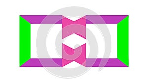 Interlocking Green Shapes, Abstract Connection Icon, vector design Generative AI