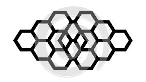 Interlocking Hexagon Abstract Geometric Pattern Vector, vector design Generative AI