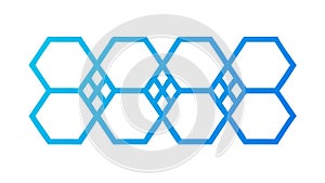 Interlocking Hexagon Grid Network Pattern Vector, vector design Generative AI