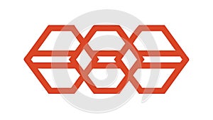 Interlocking Hexagon Grid Vector: Abstract Geometric Pattern Design, vector design Generative AI